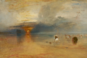 Turner, Calais, low water,collecting bate