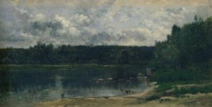 Daubigny, riviergezicht met eenden, le Botin